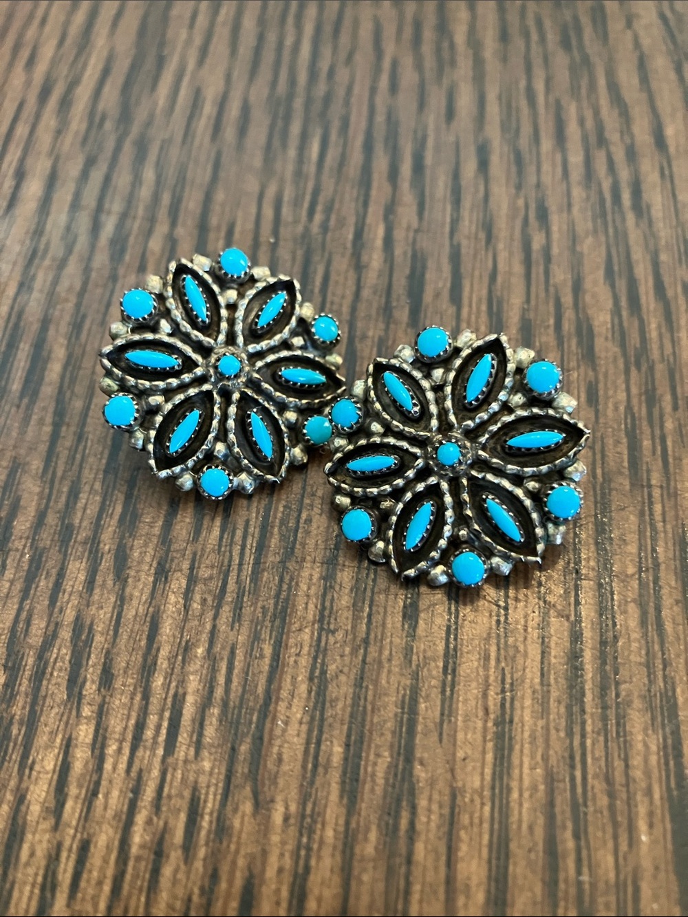 Native American Sterling and Turquoise Earrings